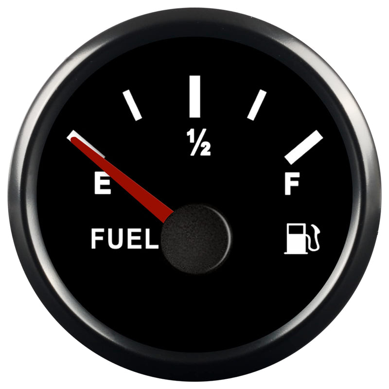 0-90 ohm Fuel Gauge Marine Fuel Gauge Boat Fuel Level Gauge Gas Fuel Tank Meter Gauge with LED Backlight for Universal AUTO Car Boat Truck Vehicle RV Black