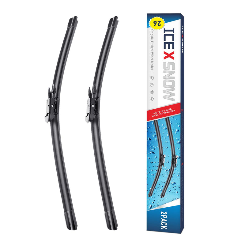 26"+26" Windshield Wiper Blades Fit for Ford Fusion 2020 2019 2018 2017 2016 2015 2014 2013 Audi Q7 03/06-08/15 Original Equipment Replacment Wiper Blades Set(Pack of 2) Pinch Tab 26+26(Ford Fusion 2013-2020)