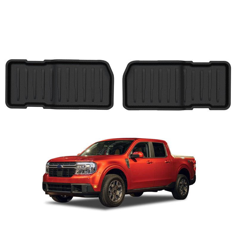 Mabett Under Seat Storage Mats for Ford Maverick Gasoline 2025 2024 2023 2022 Accessories(not fit Hybrid), All-Weather TPE Rear UnderSeat Organizer Liner Gas