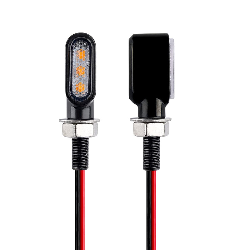 mini led turn signals motorcycle blinkers dirt bike Rear front turn signals universal bullet signal lights suitable for honda harley suziki motorycles (TURN03) 3 led chips