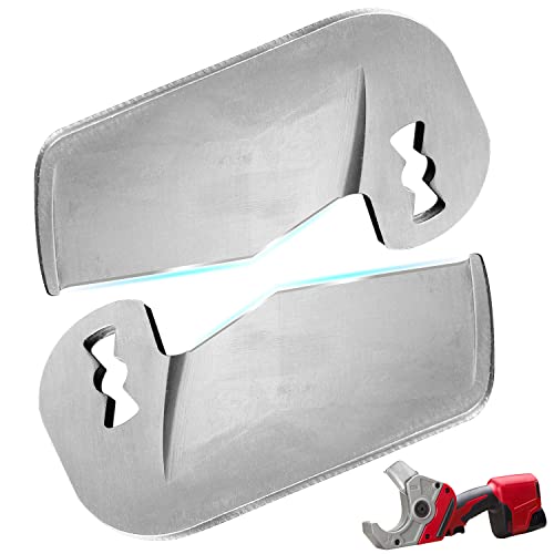 2Pack 48-44-0405 M12 Replacement Shear Blade Compatible with Milwaukee, PVC Plastic Pipe Replaceable Blade for 2470-20, 2470-21 Shear Tool, Cuts PVC, ABS, CPVC, PEX Tubing Rubber Hose 1