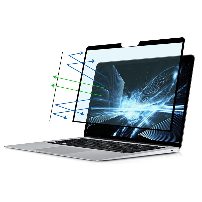 MOSISO Blue Light Blocking Screen Protector Compatible with MacBook Air 13 inch 2022-2018/Pro 13 2023-2016 M2 M1, Bubble Free Anti Blue Light Blocking Anti Glare Laptop Screen Filter Film