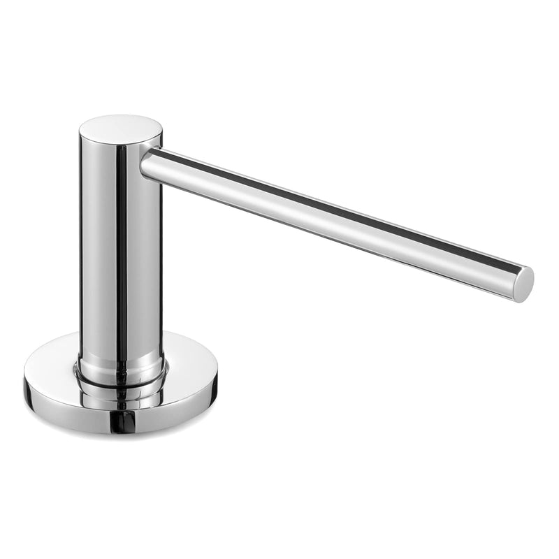 Improved Chrome Kitchen Sink Soap Dispenser - Stainless Steel Countertop Soap Dispenser – Best Choice for Dispensing Liquid & Gel Soap, Hand Lotion