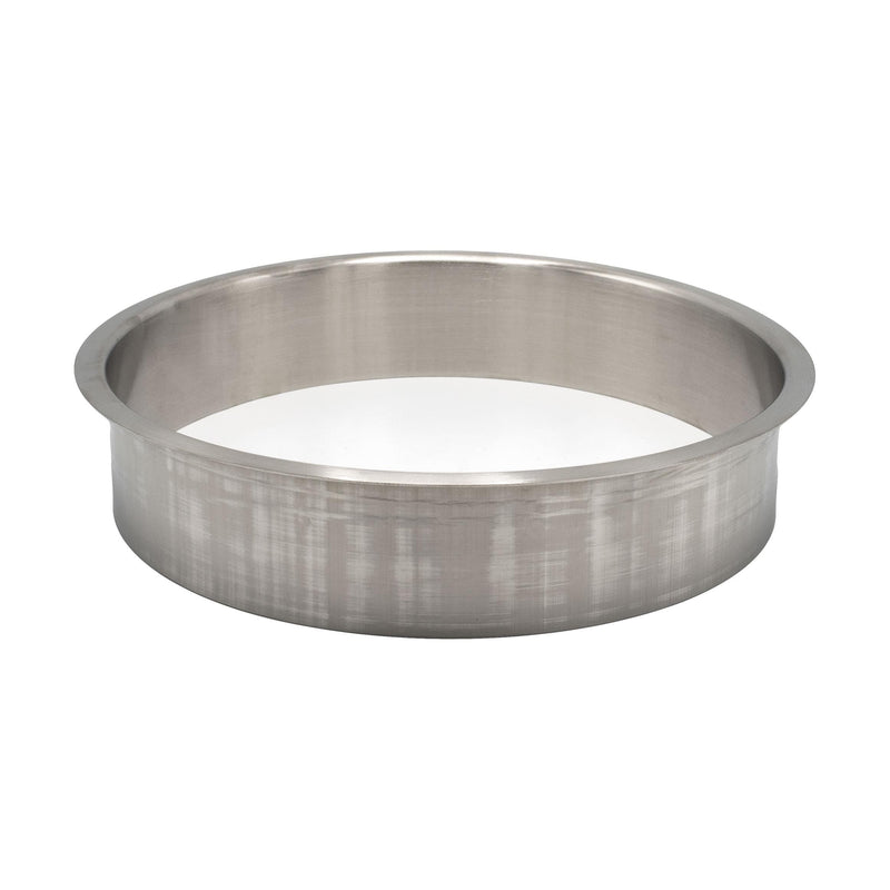 Outwater 8" (Nominal) Diameter x 2" Height 304 Polished Stainless Steel Trash Grommets for Countertop Inserted Trash Chutes 8in. Dia x 2in. H