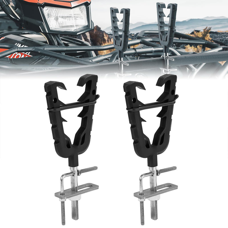 KEMIMOTO ATV Tool Mount, Tools Holder for 0.79 in - 1.97 in Square Tube, Tool Holder Rack with Rubber Straps Compatible with ATV UTV Flat Cargo Rack