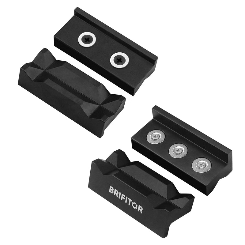 Aluminum 4" Vise Jaws Pads & Nylon Vise Soft Jaws For Bench Vise, AN Fitting Vice Covers, Non Scratches & Strong Magnetic For DIY Lover and Car Enthusiast, 2 Pairs