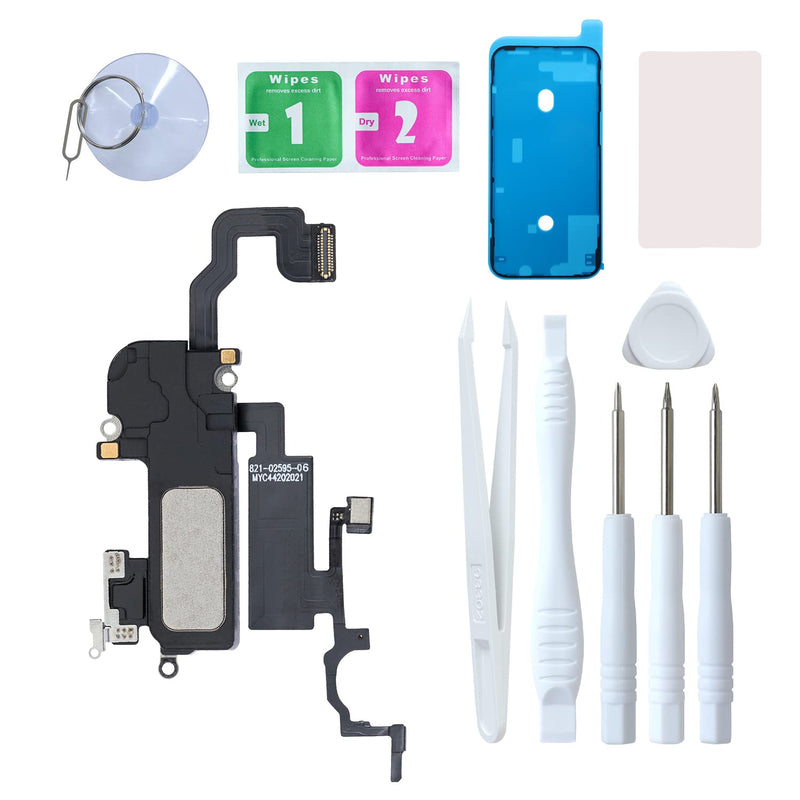 for iPhone 12 Pro Max Earpiece Speaker & Earspeaker Ear Piece Proximity Light Sensor Flex Cable with Repair Tools Compatible with iPhone 12 Pro Max 6.7 Inch