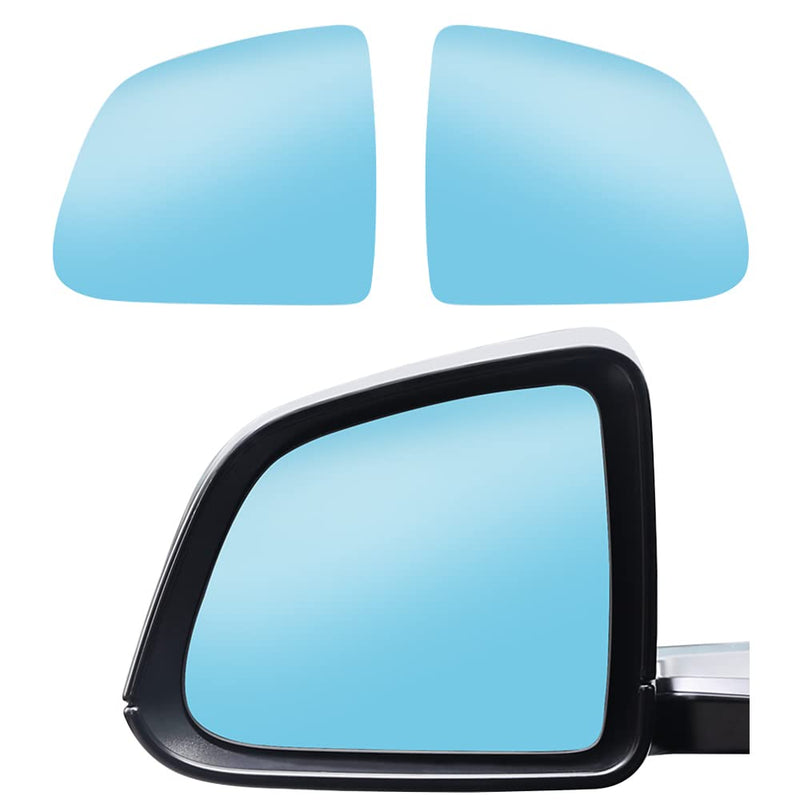 2Pcs Wide Angle Side Mirror Glass for Tesla Model Y 2020-2026 Anti Glare Heat Defogging Blue Lens with Backing Plate For Model Y (2020-2026)