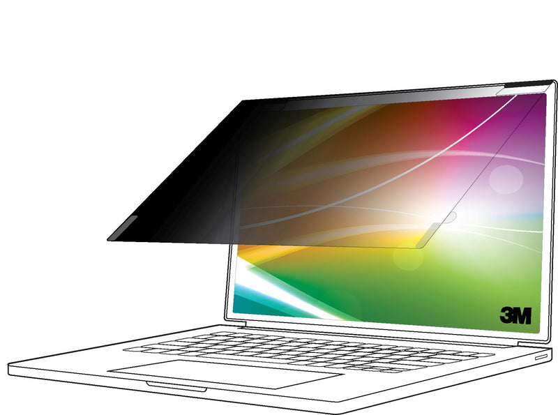 3M Bright Screen Privacy Filter for 14in Full Screen Laptop, 16:9, BP140W9E