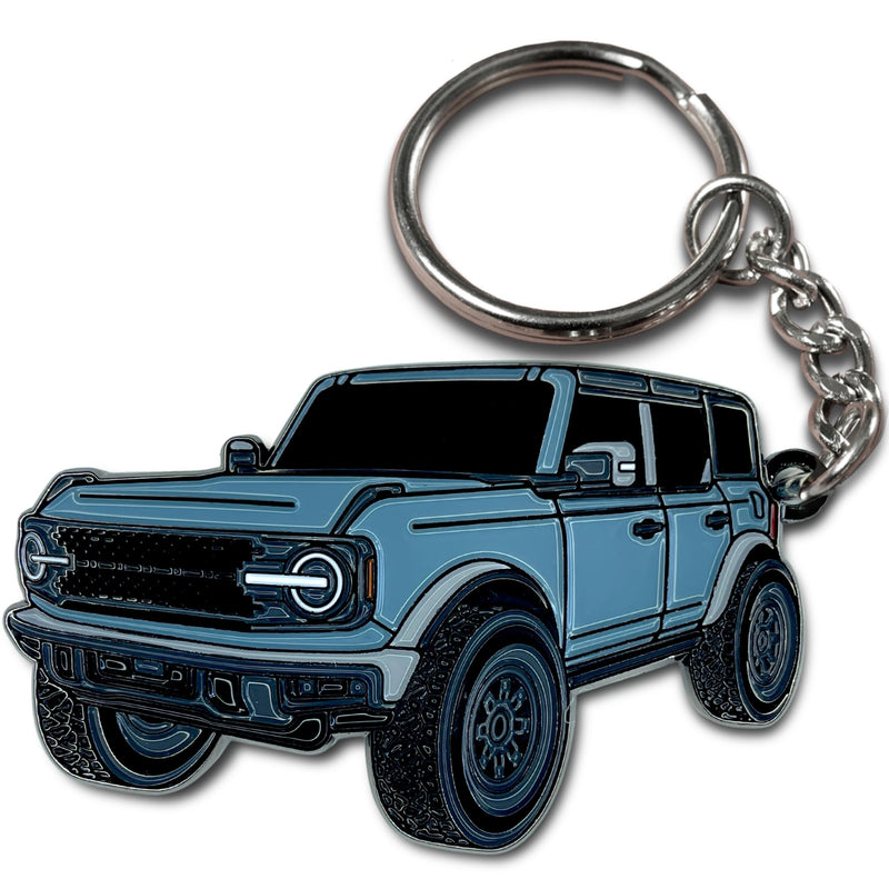 Bronco Keychain Accessories 4 door key chain Fob Cover Cool Mods compatible with Ford Bronco 2022 2023 2024 Area 51