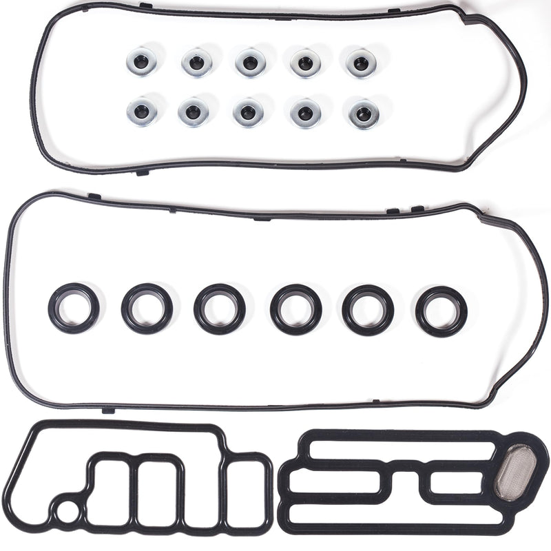 VS50773R for Honda Accord Odyssey Pilot Valve Cover Gasket Seal 3.5L&15845-R70-A01 Solenoid Valve Gasket Pilot Ridgeline Acura MDX RDX RL TL TSX ZDX 3.7L 2008 2009 2010 2011 2012 2013 2014 2015-2017. VS50773R 3.5L 3.7L &15815-R70-A01