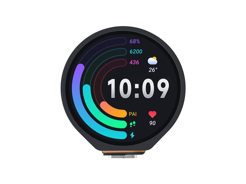 Waveshare RP2040 Microcontroller Development Board, with 1.28inch Round Touch LCD, Compact Size, Accelerometer and Gyroscope Sensor