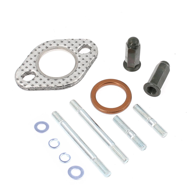 Glixal GY6 50cc 125cc 150cc 200cc Intake and Exhaust Stud Nuts with Exhaust Gasket for 139QMB 139QMA 152QMI 157QMJ Engine Scooter Moped ATV Go-Kart Quad