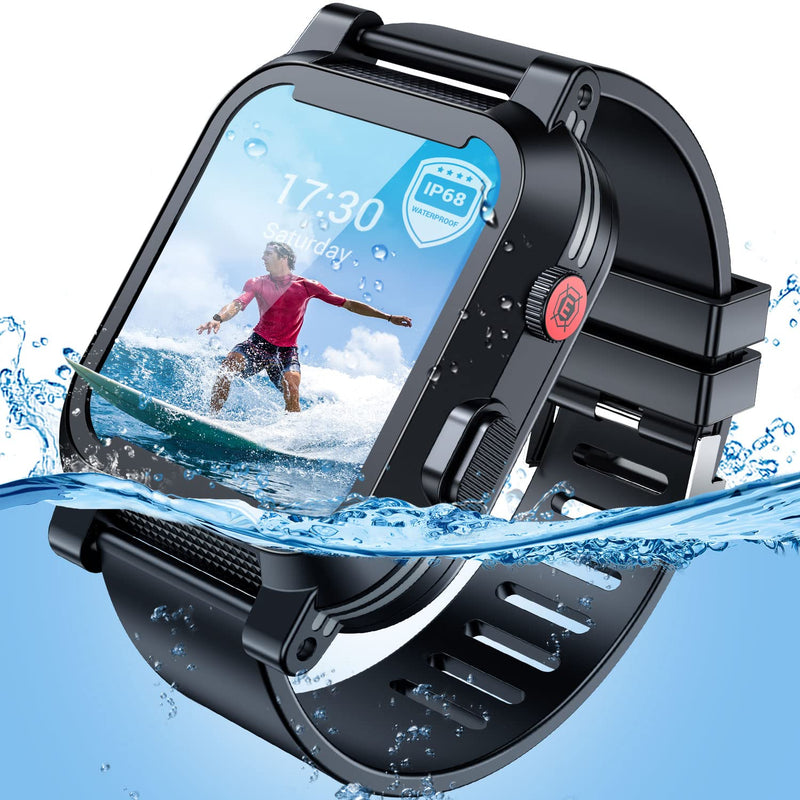 Waterproof Case for Apple Watch 42mm 45mm 44mm 41mm 40mm 38mm with Band, IP68 Waterproof Built-in Screen Protector for Apple Watch Series 8 7 6 5 4 3 2 SE SE2, Full Body Rugged Case for iWatch 42mm Watch Case