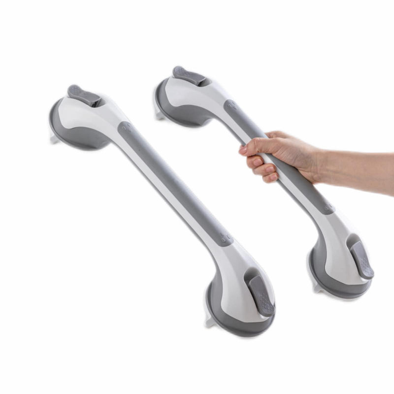 TAILI Grab Bars for Bathtubs and Showers 2 Pack Suction Grab Bar, Heavy Duty Shower Handle Removable Bath Handrails for Seniors and Elderly, Bathroom Safety Grip No Drilling Waterproof,Grey,G9 16.8" Gray