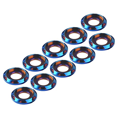 Titanium Washer M5 M6 M8 M10 Spacer Washer (Burnt Blue, M8) Burnt blue