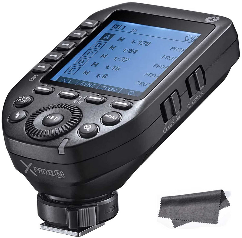 Godox XProII-N TTL Wireless Flash Trigger Transmitter Compatible with Nikon Cameras, 2.4G HSS 1/8000S Bluetooth Connection, Quick Hotshoe Locking (Upgraded XPro-N)