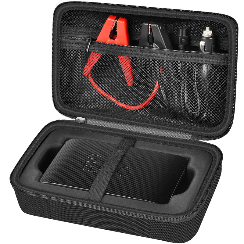 Case for Halo Bolt 58830/57720/ Air 58830/ ACDC Max 55500 mWh/Air + Portable Emergency Power Kit, Storage Holder for Air Nozzles, Extra Accessory, Car Jump Starter, and Charger- Black (Box Only)