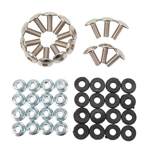 M6 Fastener Kit 16 Sets, ATV Quad Mudguard Bolts