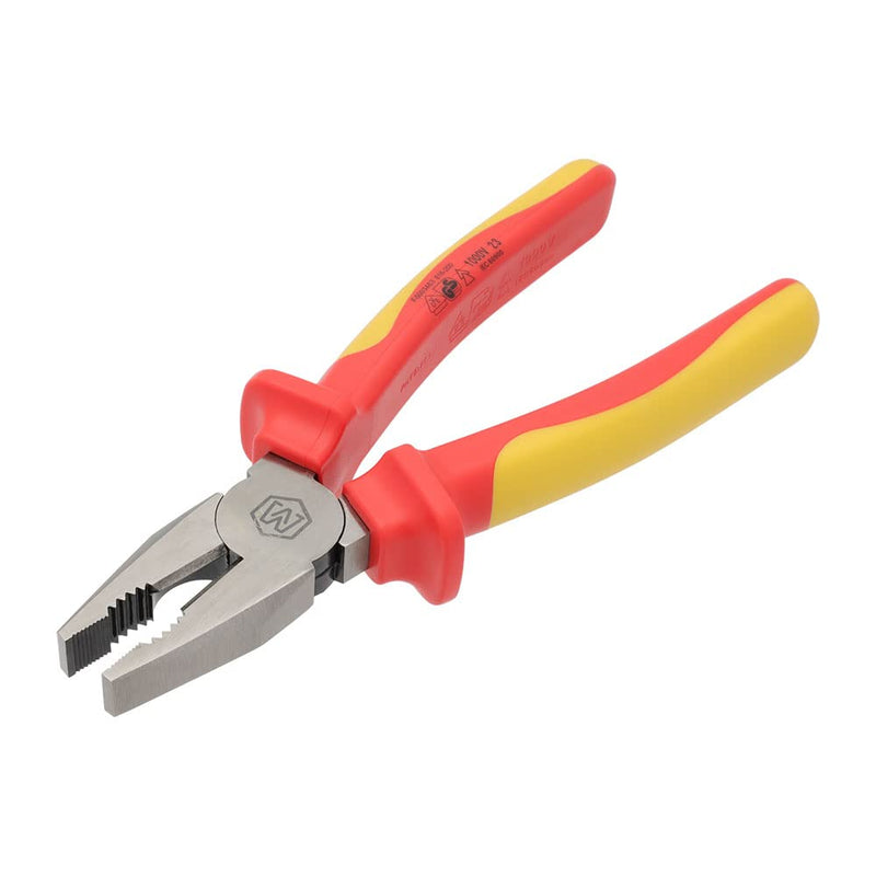 MichaelPro 8-Inch Insulated Combination Pliers, 1000V VDE Certified for Electricians and Electrical Vehicles Use, HRC58–62 Jaws, Anti-Slip Handle, Electrical Tool for Cutting and Gripping | MP003066