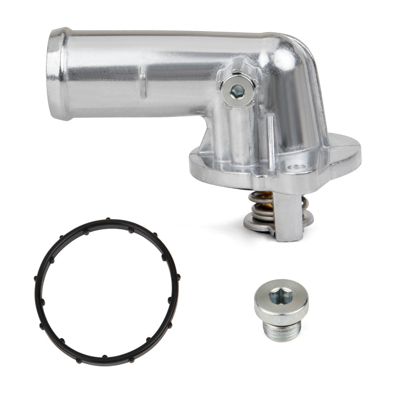 MITZONE Upgrade Aluminum Thermostat Housing Assembly Compatible with Dodge Durango Grand Cherokee 2011-2015 Wrangler JK 2012-2018 Replace 902-852 5184651AG 5184651AH 5184651AG(Upgrade Aluminum)