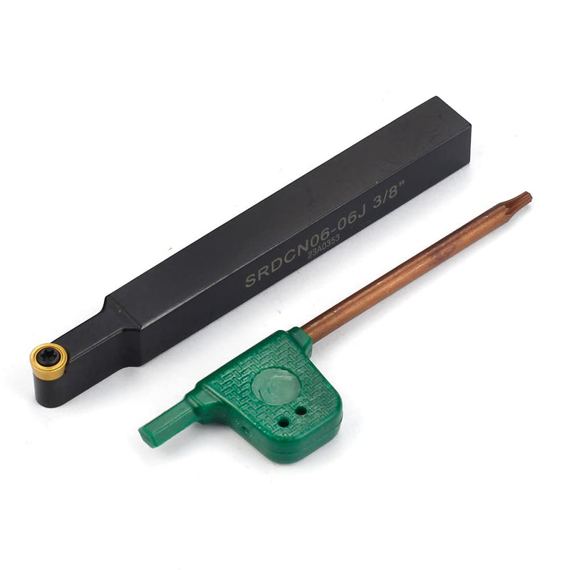 3/8" SRDCN06-6J OSCARBIDE Turning Tool Holder 3.5" Length | RCMT0602MO Carbide Insert | 13/32" Cutting Dia | for Turning & Profiling | Rigid Steel Shank | Smooth Finish & Long-Lasting