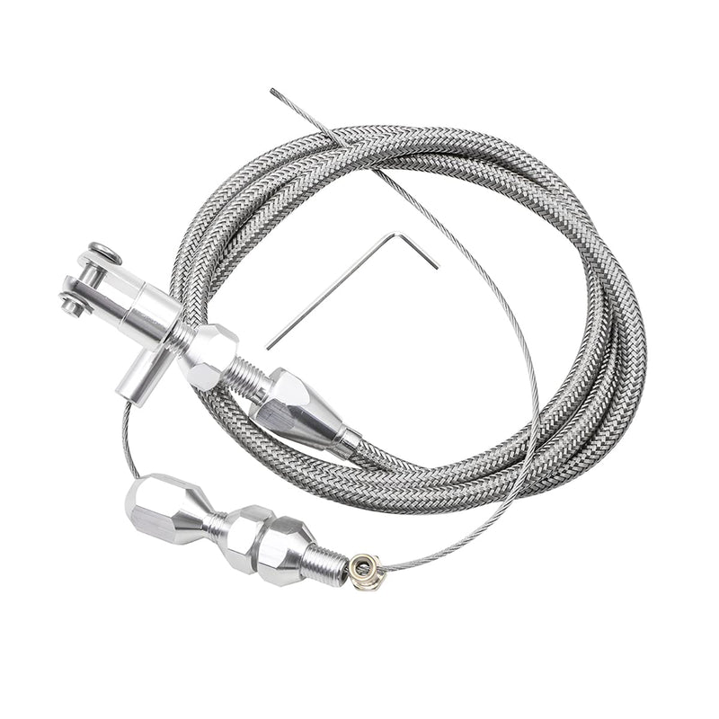 AICEL 36" Braided Throttle Cable, Compatible with 97-07 Silverado LS1 Engine 4.8L 5.3L 5.7L 6.0L, Stainless Steel Car Accelerator Throttle Cable Repair Kit, Universal Car Replacement Accessories