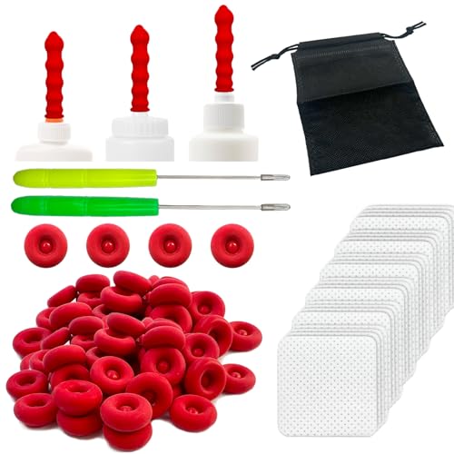 SNAIL GARDEN 102Pcs Reusable Caulk Caps with Scratch Awl & Cleaning Pads, Elastic Caulk Tube Sealer Caps for Sealing Various Caulking Tubes