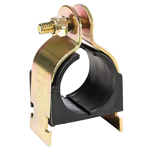RUBBER CUSHION STRUT CLAMP YELLOW ZINC (1" CTS) 10-PACK USA MADE 1-1/8" OD 10.0