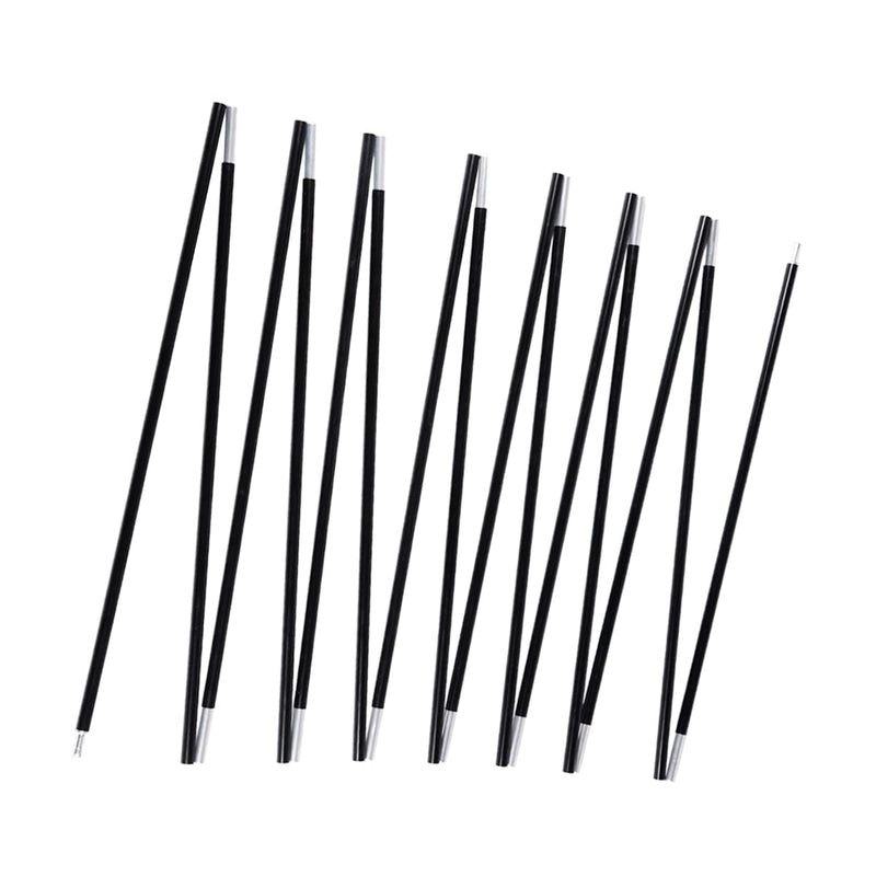 Aluminum Tent Poles Replacement, Black Pre-Assembled Tent Pole, 7001 T6 Heated Camping Tent Rod 20ft 1.3 in 2 Poles