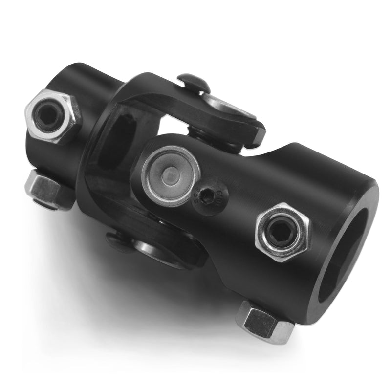 1" DD X 3/4" DD Single Steering Shaft U Joint Coupler Black Steel Universal Coupling