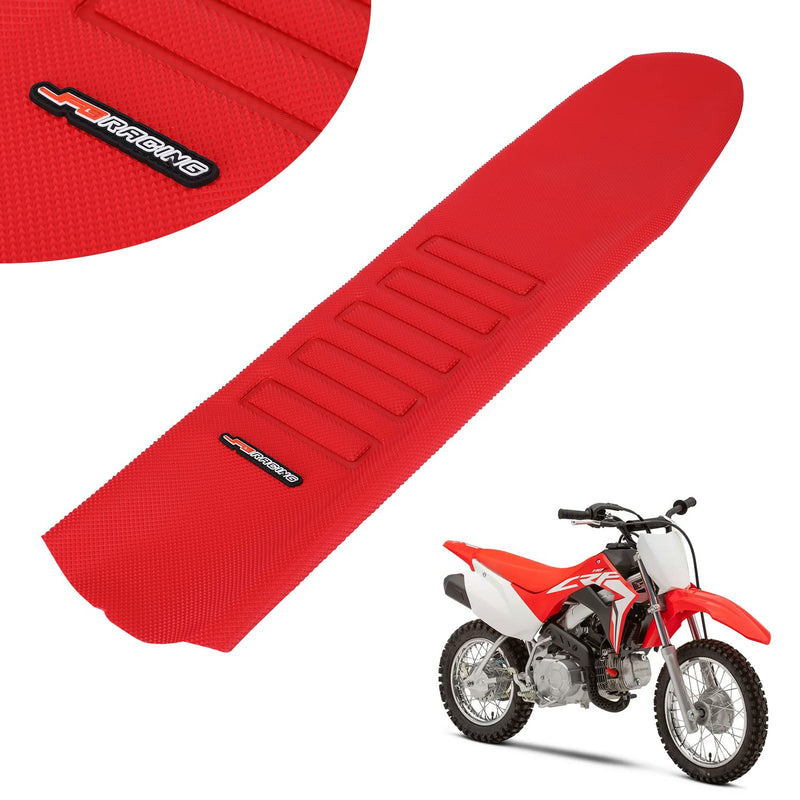 JFG RACING Dirt Bike Seat Cover Particle Surface Gripper Soft Seat Cover Universal for CRF CR XR YZ TTR PW WR DRZ RM RMZ KX KLX EXC SX SSR Apollo SDG Thumpstar Dirt Pit Bike Red
