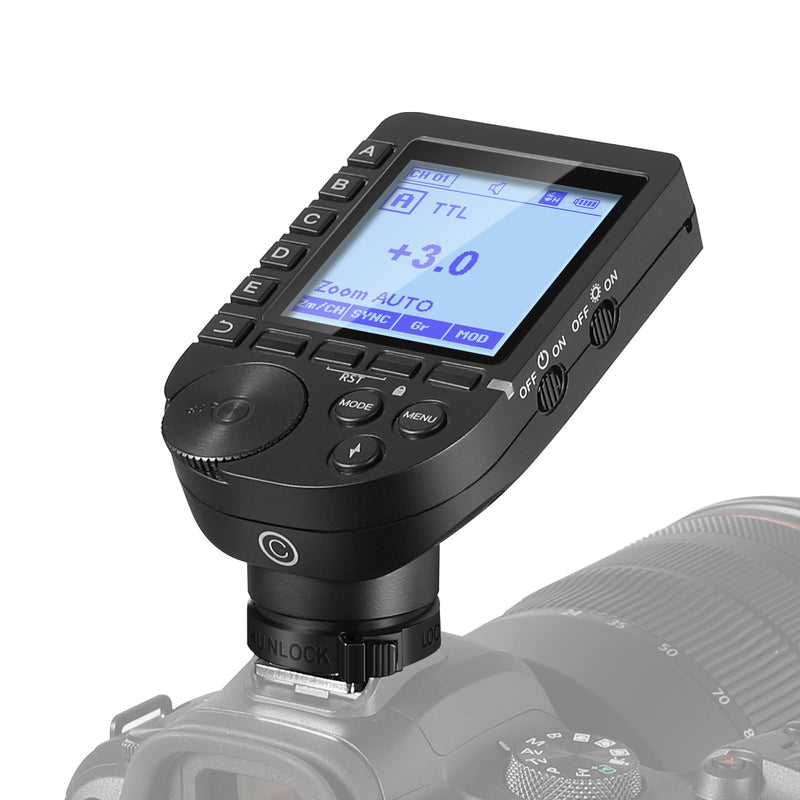 NEEWER Upgraded QPRO-C TTL Wireless Flash Trigger Compatible with Canon 1/8000s HSS Large Screen Slanted Design 5 Group 9 Customizable Functions for Q4 Q3 Z2 Z1 Z760 NW760 S101-300W PRO/400W PRO for Canon