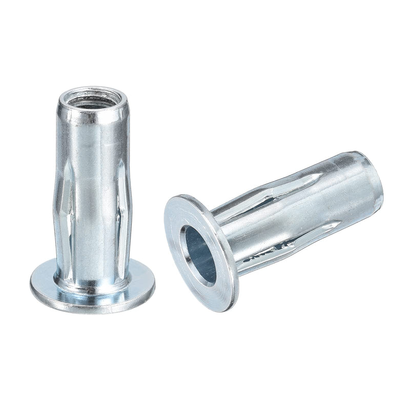 uxcell 5/16-18 Multi-Grip Rivet Nuts, 25pcs Pre-Bulbed Shank Flat Head Threaded Insert Nut Carbon Steel Plus Nuts for Construction Industrial 25