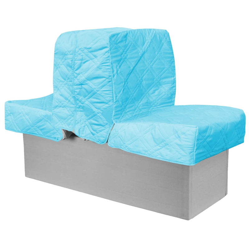 Back to Back Boat Seat Covers， Replacement Boat Lounge Seat Covers, Soft Microfiber Fabric, 100% Waterproof Boat Covers for Damaged Seats (Blue) Blue