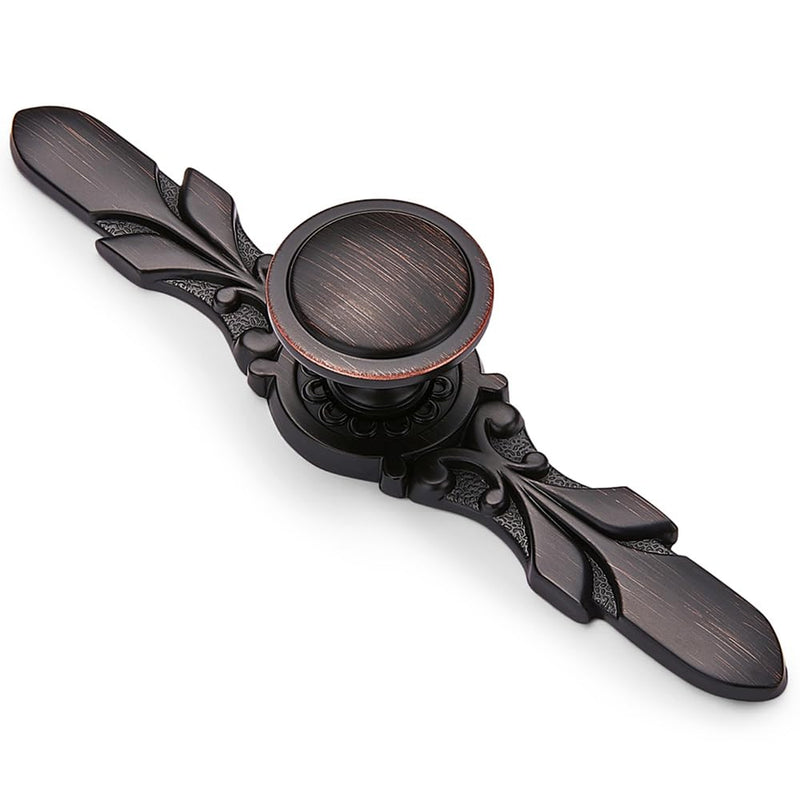 10 Pack 1.22 Inch Oil Rubbed Bronze Cabinet Knobs with Backplate | Smooth Round Design, Solid Zinc Alloy, Rust Resistant, Easy Install for Kitchen Bathroom Dresser 10
