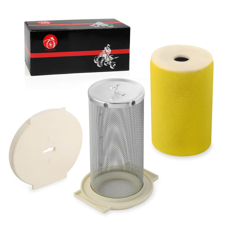 Air Filter & Guide & END CAP Kit For Yamaha Big Bear 350 Moto-4 250 350 Timberwolf 250 YFB250 1987-2000 Kodiak 400 YFM400FW 1993-1999