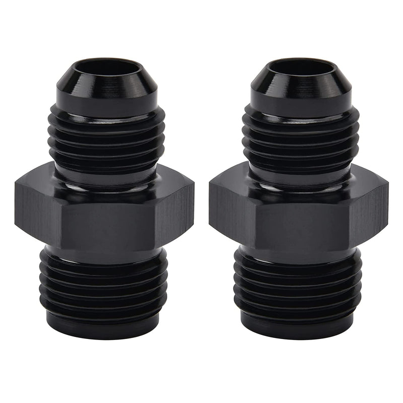 EVIL ENERGY 6AN Male to 5/8 x 18 Inverted Flare Thread Fitting Adapter Straight 2Pcs AN6 to 5/8 x 18 Inverted