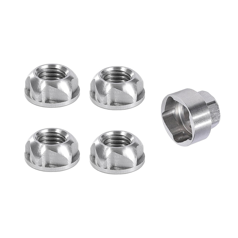 M6 304 Stainless Steel Anti-Theft Locking Nuts P1.0 Security Hardware Kit for Mountain Bike Awning Car Accessories for Styling Light Bar Safety,(4 Lock+ 1 Key) M6