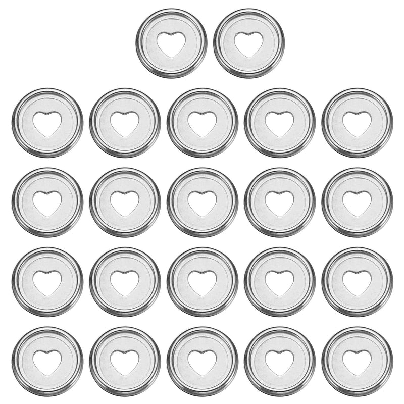 PATIKIL 24mm Plastic Book Binding Discs, 22 Pack Discbound Expansion Discs Plating Heart Binder Rings for DIY Notebook Planner, Silver