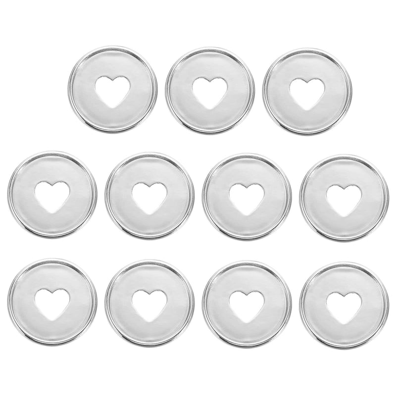 PATIKIL 35mm Plastic Book Binding Discs, 11 Pack Discbound Expansion Discs Plating Heart Binder Rings for DIY Notebook Planner, Silver