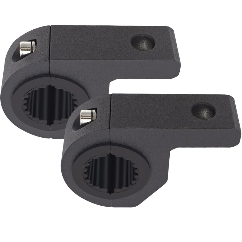 Motorcycle Aluminum Mounting Bracket Kit Tube Clamp 2Pcs 0.75" 1" 1.25" Bullbar Roof Rack Roll Cage Horizontal Bar Clamp Mounting Kit fit for Trucks Car ATV Motorcycle Truck Mini 2PCS