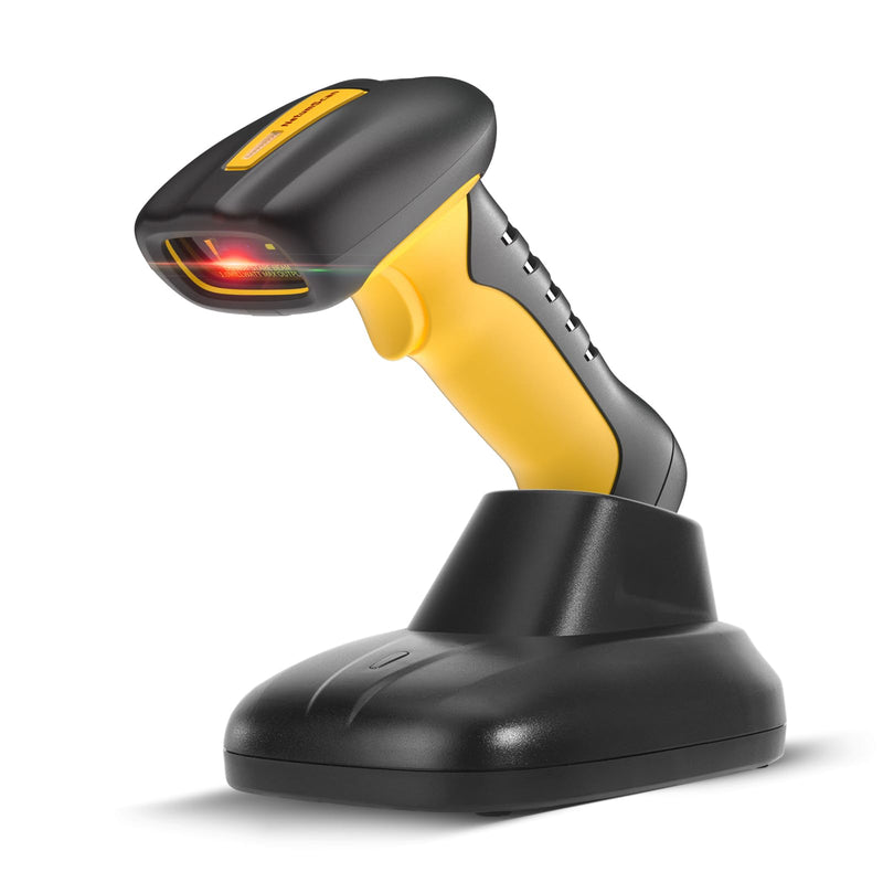 NetumScan Upgraded Industrial Bluetooth QR Barcode Scanner, IP67 Waterproof & 7M Drop Proof, 2600mAh Wireless 1D 2D Bar Code Scanner with Charging Stand for Store, POS, Computer, iPhone, Android NS-1288