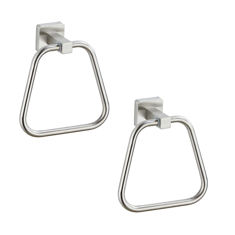Brushed Nickel Towel Ring for Bathroom 2 Pack, Kitchen Bath Towel Holder Hangers Wall Mount Heavy Duty Stainless Steel Brushed Nickel