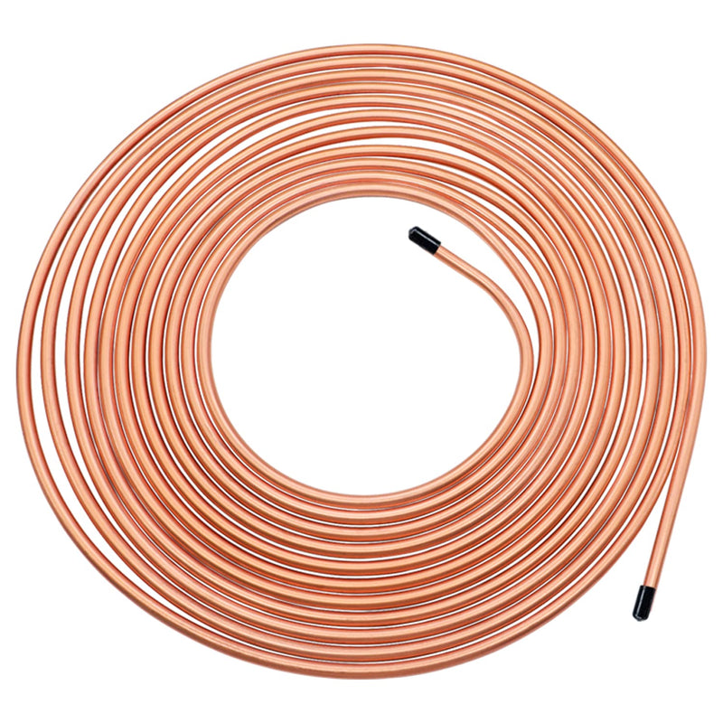 Tnisesm 3/16" Brake Line Tubing Kit, Upgrade Flexible Copper-Coat Brake Line Tubing Roll for hydraulic brakes Fuel Transmission System 3/16" no Fittings