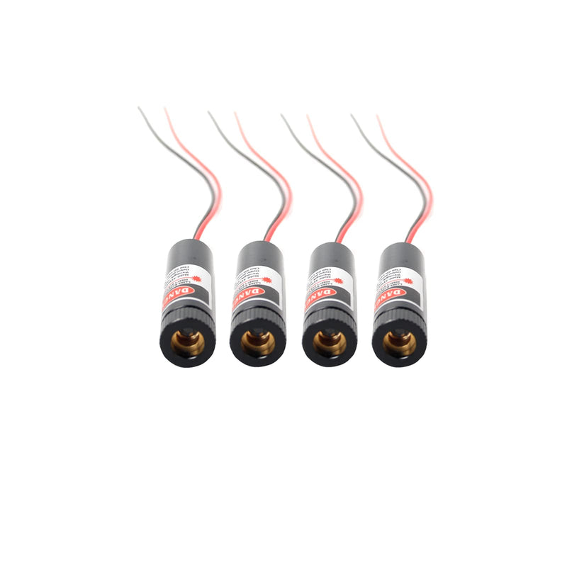 650nm red line laser module industrial laser group module adjustable focal length The housing is provided with an insulator (point-4pack) Point-4pack