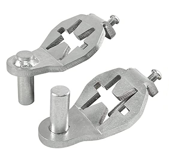 T-Post Gate Hinge Pins - Heavy Duty Gate Hanger, Hang a gate from a Metal T Post, Steel Gate Hinges Target Hanger for Farm Gate, Garden & Backyard Gate, Easy to Install. (Patent) T post gate hinge