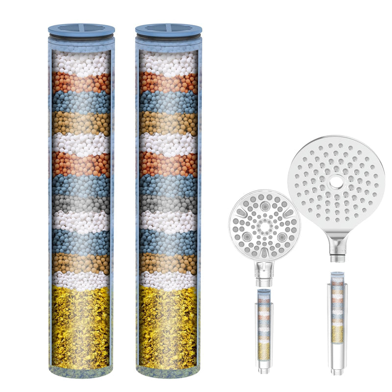 MakeFit Shower Head Filter Replacement Cartridge for SSJ781/DSSJ781/ DSSJ781-01/DSS1581 MakeFit Filtered Handheld Shower Head (2-PACK) 2-PACK