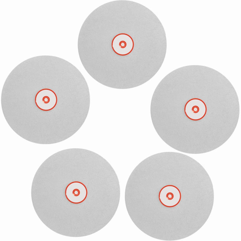 5PCS Diamond Polishing Disc Set 8" x 1/2", ENLAYER Diamond Flat Lap 80/400/800/1500/3000 Grit Wheel Lapping Grinding Disc Tool for Cutting or Sanding Stone and Glass 80 400 800 1500 3000