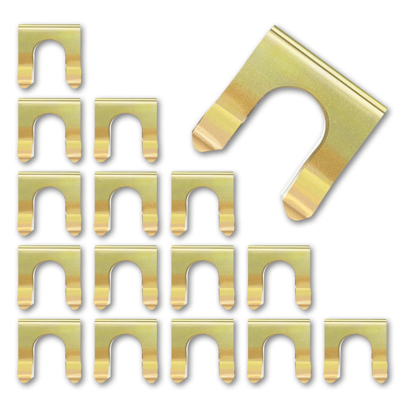15 Pieces Brake Line Clips Metal Brake Line Retainer U Shaped, Brake Hose Bracket, Parking Brake Cable Clip Replacement Hose Retaining Clip Brake Hose Lock, Cars Trucks Vehicles Parts.